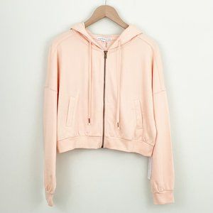 NWT Young Fabulous & Broke | Peach Cropped Zip Hoodie Large